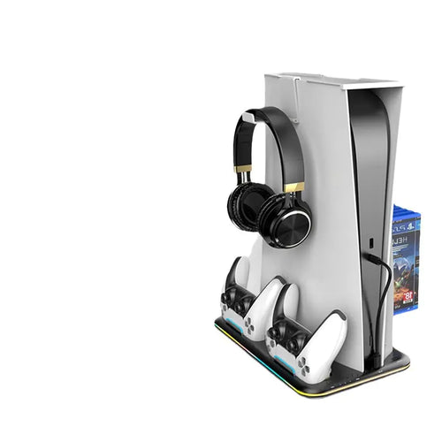 PS5 Charging Dock with RGB Light for Controllers and Headset